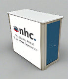 XR.C7.BL Backlit Trade Show Counter with locking storage