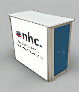 XR.C7.BL Backlit Trade Show Counter with locking storage