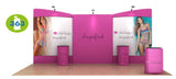 Angelfish model Waveline 20ft tube frame pillow case graphic trade show display