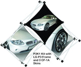Collage Small Pyramid Trade PopUp Display Kit 1, similar to Xpressions displays