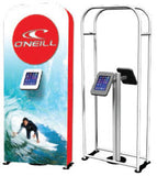 NAVIGATOR DOUBLE RADIAL IPAD BANNER with optional ipad stand