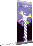 Illumistand: Illuminated Double-Sided Retractable 31.5" x 78" Banner stand