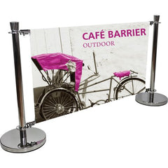 Cafe Barrier Indoor/Outdoor Banner Stand System