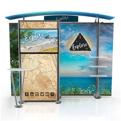 10ft Timberline Arch Top Monitor Display with Closet Storage