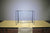 Leather Edged Menu Style Foldable Sneeze Guard School Desk Barriers 