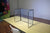 Leather Edged Menu Style Foldable Sneeze Guard School Desk Barriers 