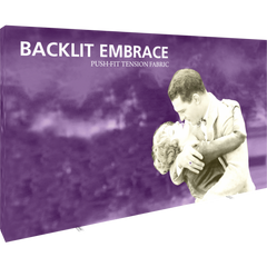 Embrace Backlit 12ft - Push Fit Tension Fabric SEG Pop Up Displays - 5x3