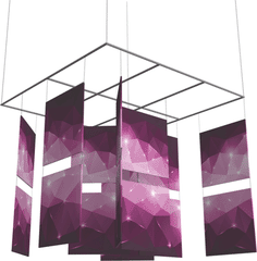Designer Series Square Mobile Trade Show Hanging Signs