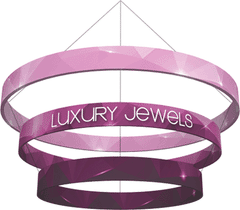 Tiered Ring Trade Show Hanging Sign