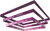 Tiered Square Trade Show Hanging Sign